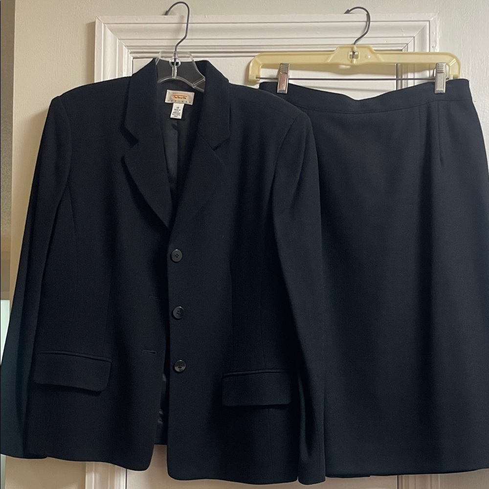 Talbots Black Blazer and Skirt Set